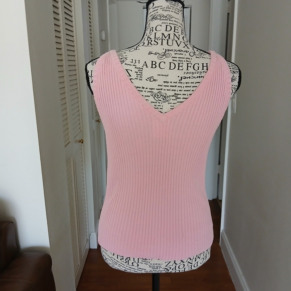 Chanel Pink Rib-Knit Tank Top - Picture 5 of 13